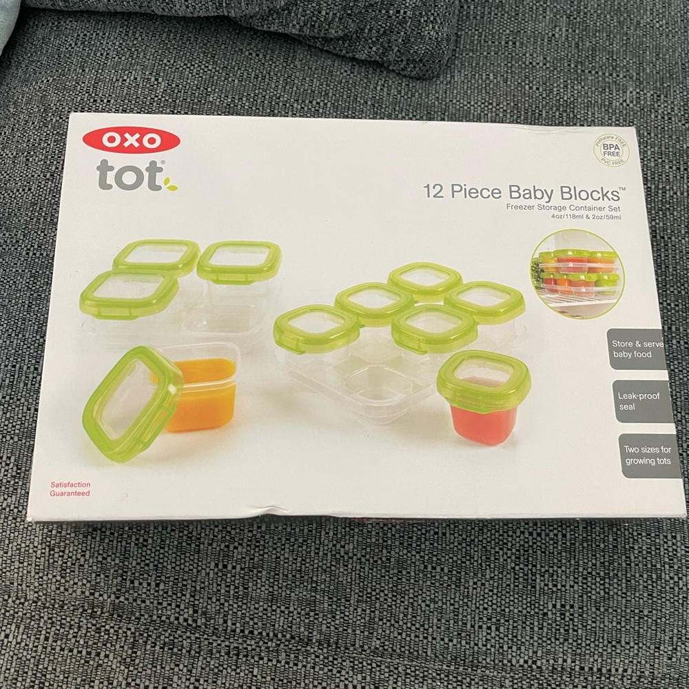 Brand new* OXO baby block food storage containers